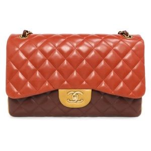 CHANEL Tricolor Classic jumbo double flap bag